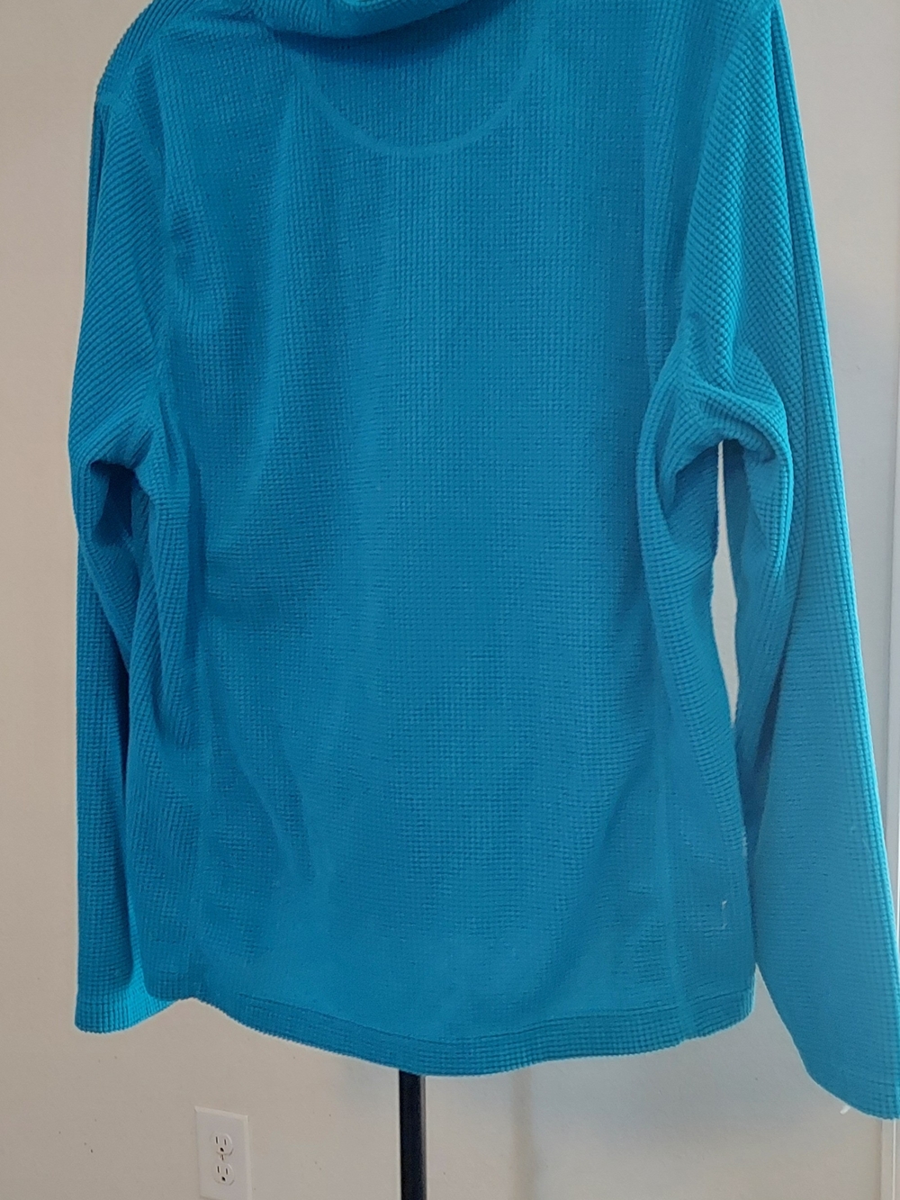tek gear Waffle Quarter-Zip Pullover Hoodie in Teal - Picture 3 of 3